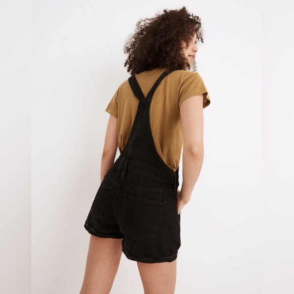 MADEWELL | Adirondack Short Overalls in Washed Black | L - Picture 4 of 11